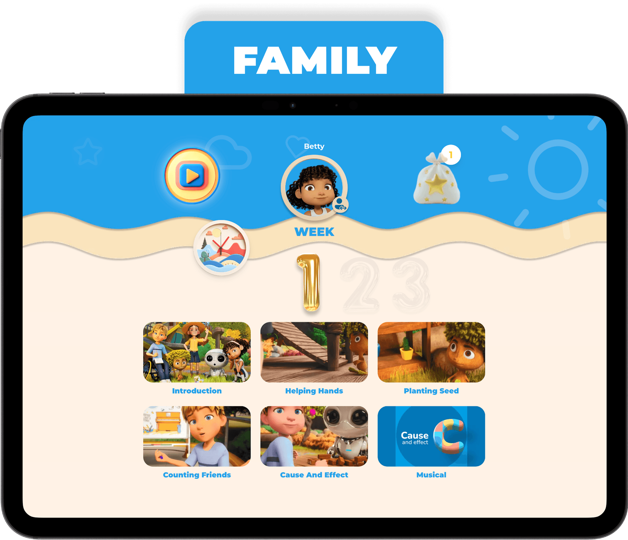 Hope Seed Family app on tablet
