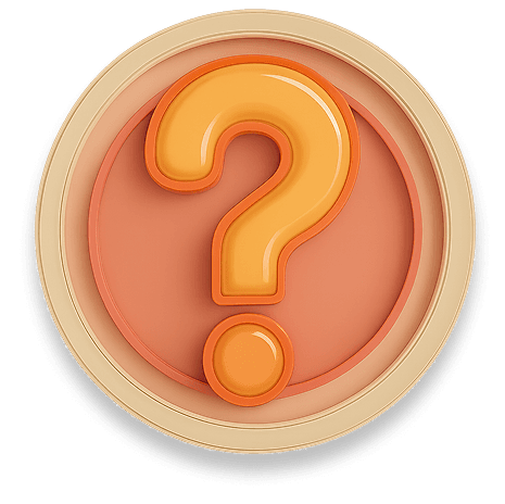 Orange question mark